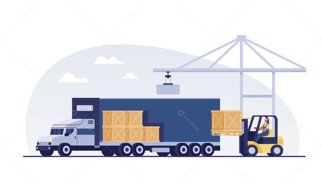 Serviço de Entregas Ilustração Vetor EPS