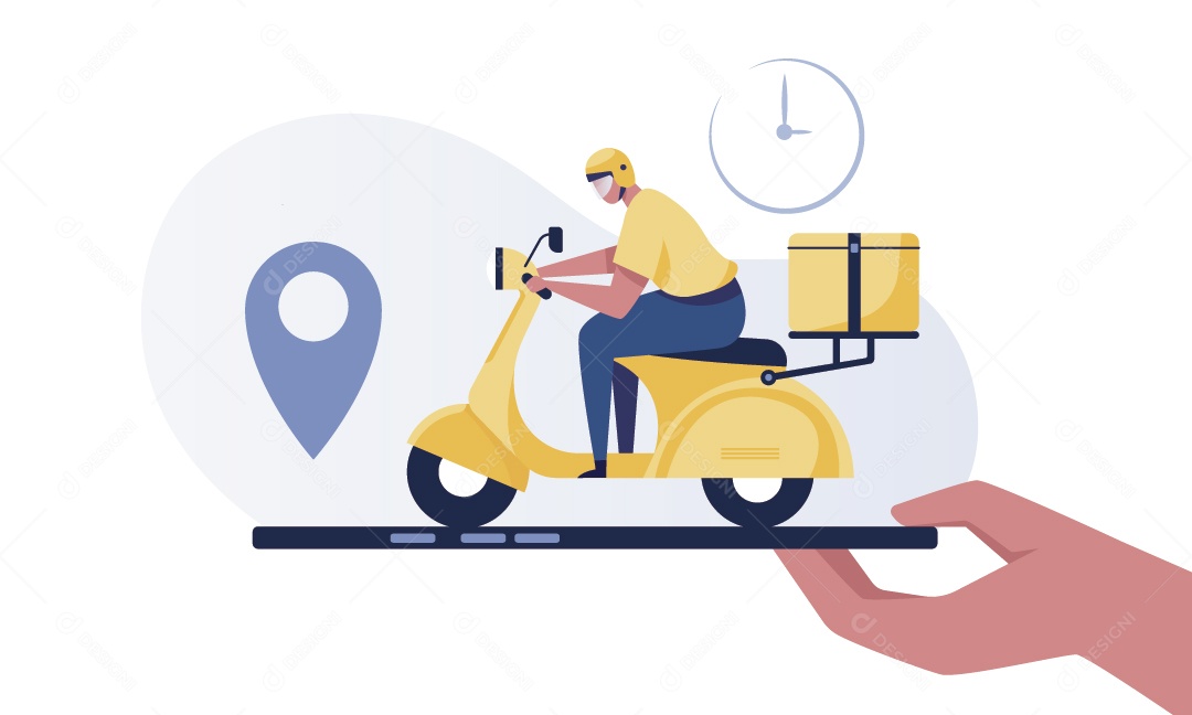 Serviço de Entregas Ilustração Vetor EPS