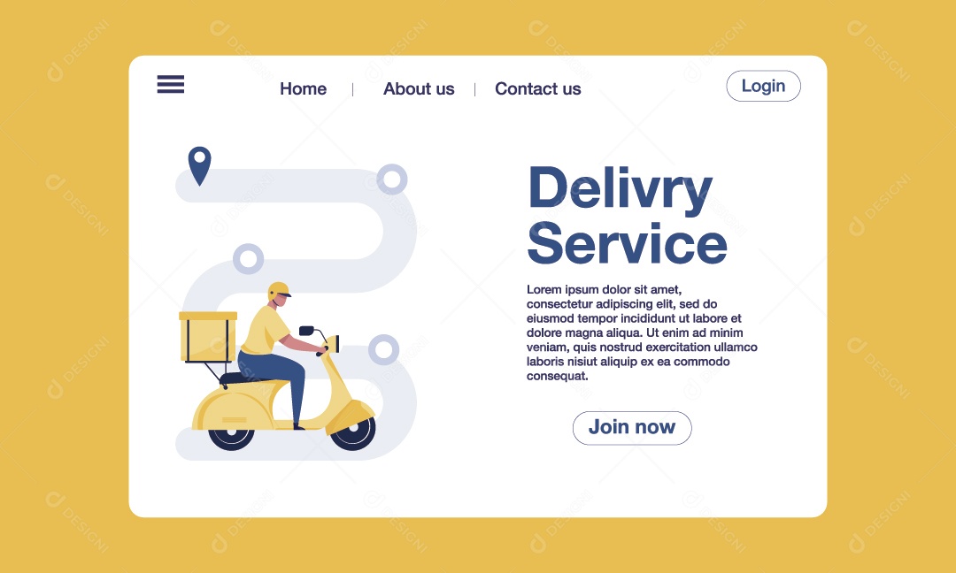 Serviço de Delivery Ilustração Vetor EPS