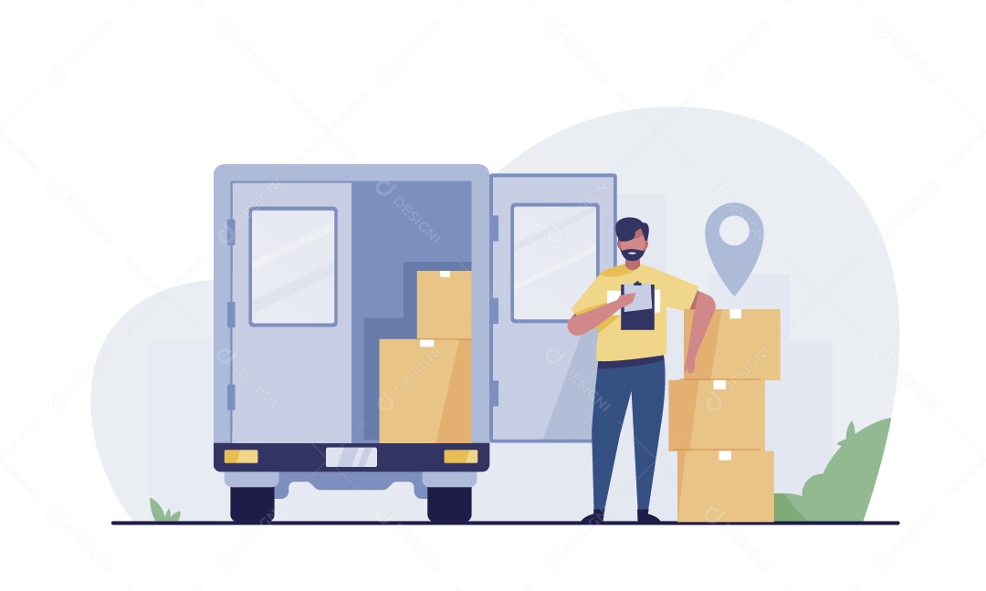 Transportadora Ilustração Vetor EPS