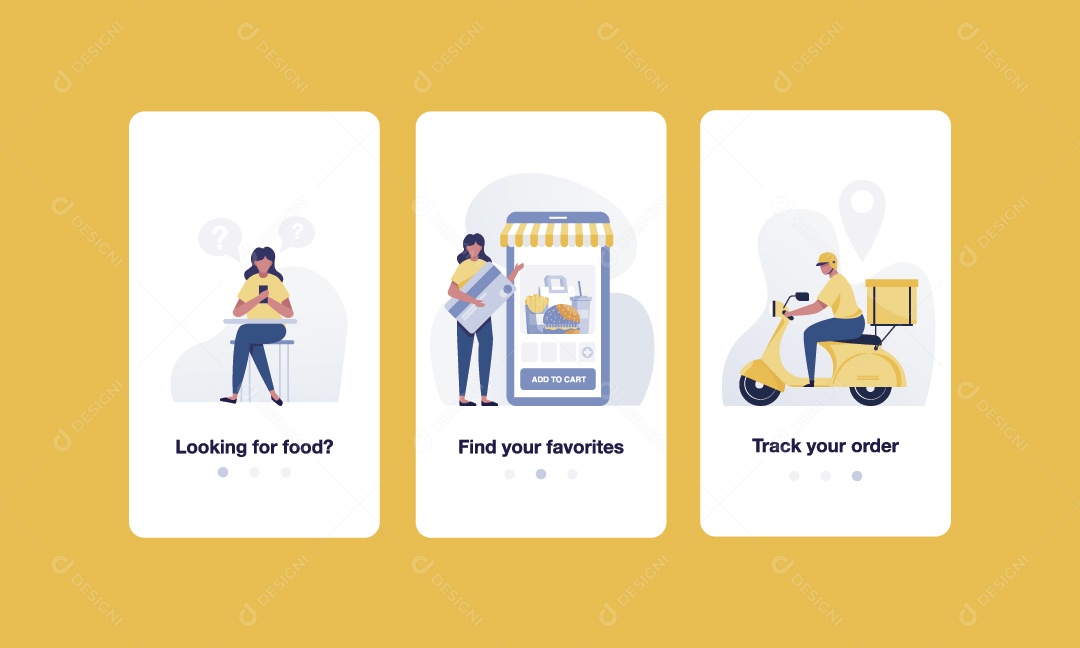 Entregador Ilustração Vetor EPS