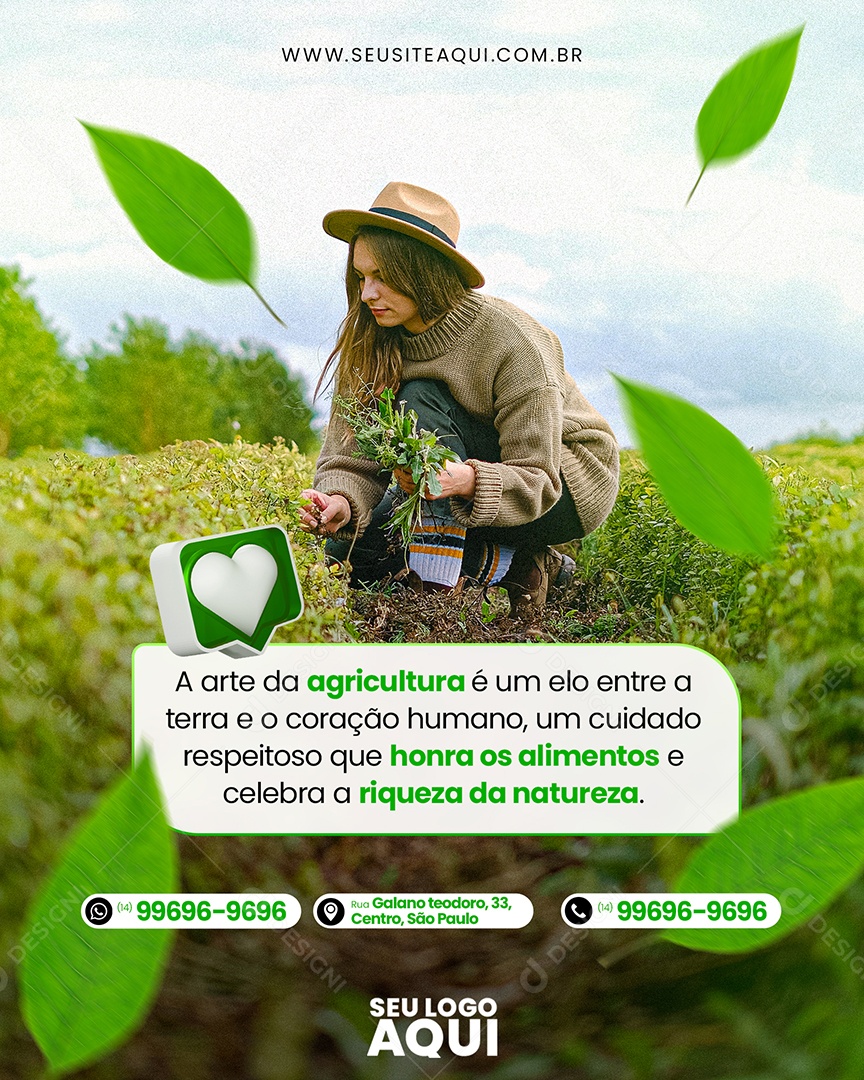 A Arte Da Agricultura Social Media PSD Editável