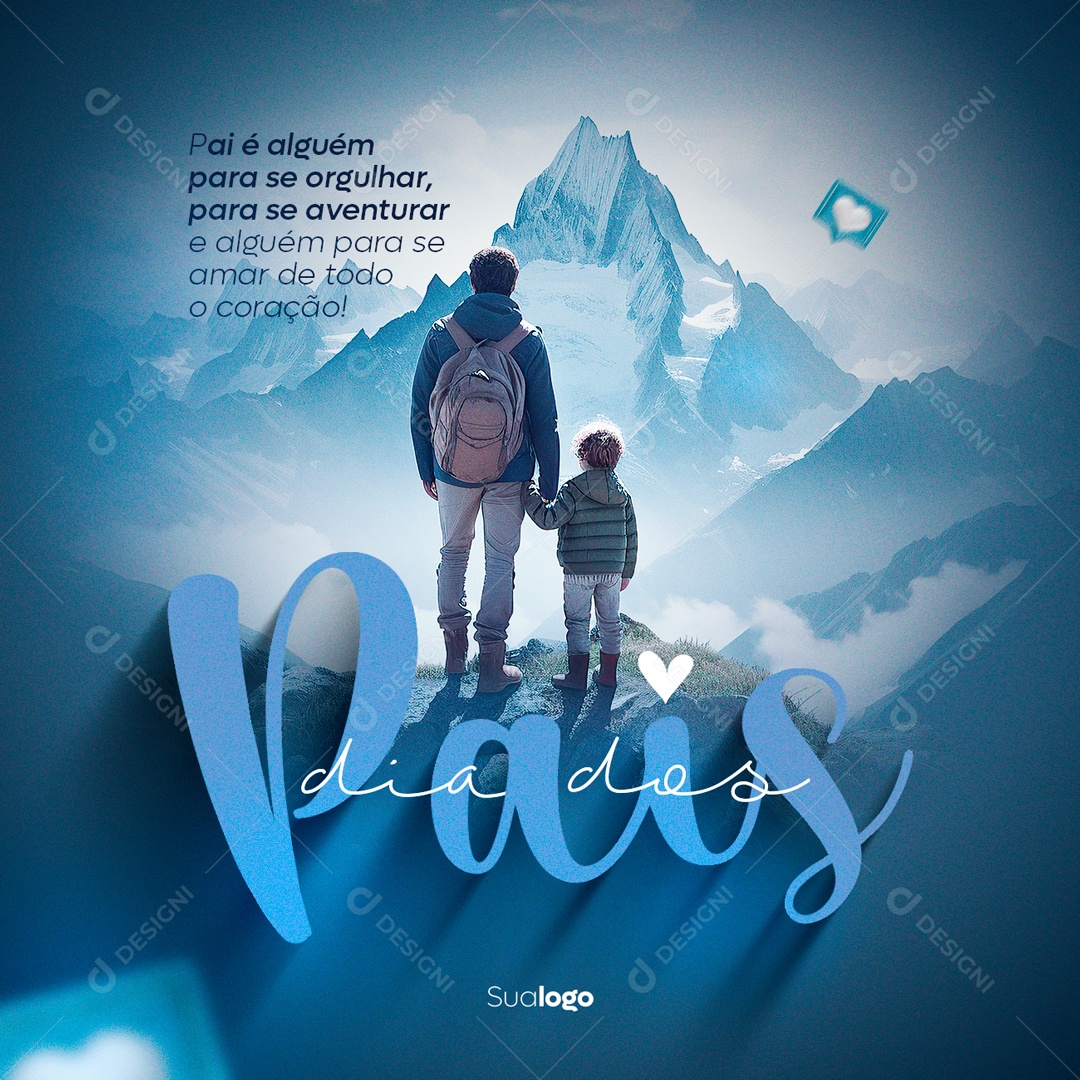 Social Media Dia Dos Pais Se Orgulhar PSD Editável