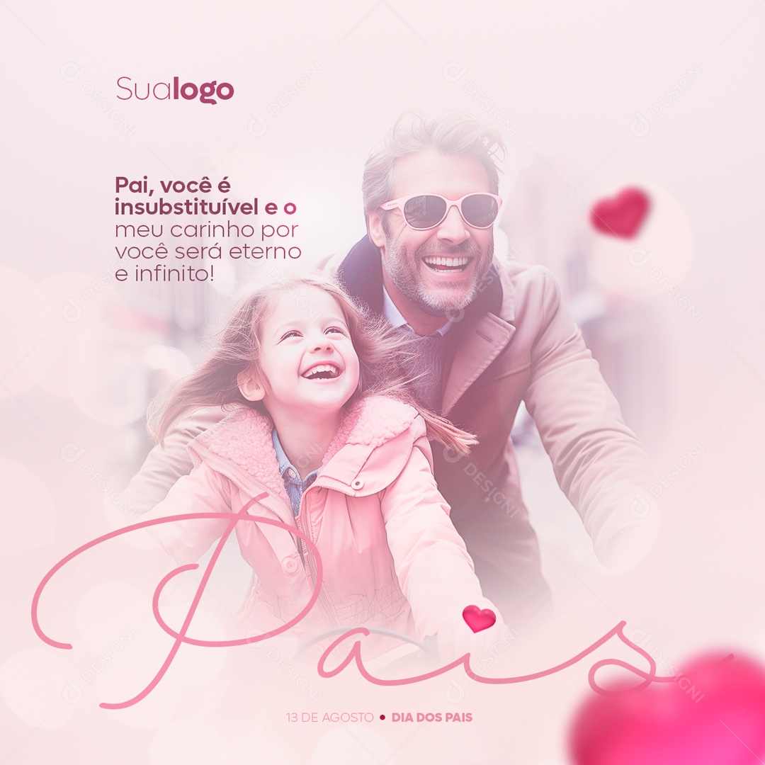 Social Media Feed Dia Dos Pais Será Eterno e Infinito PSD Editável