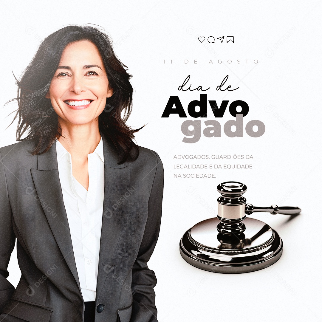 Dia Do Advogado Guardiões Da Legalidade e Da Equidade na Sociedade Social Media PSD Editável