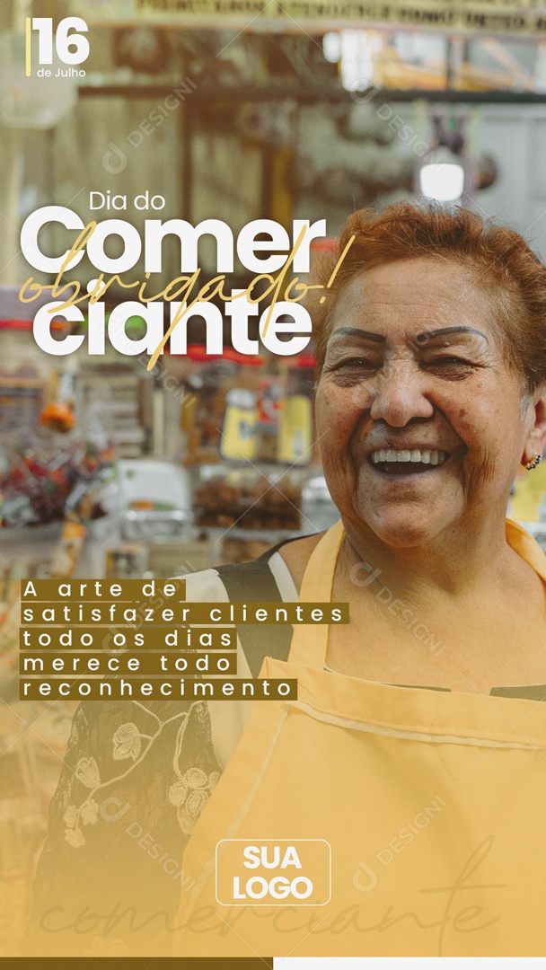 Story Dia do Comerciante Social Media PSD Editável