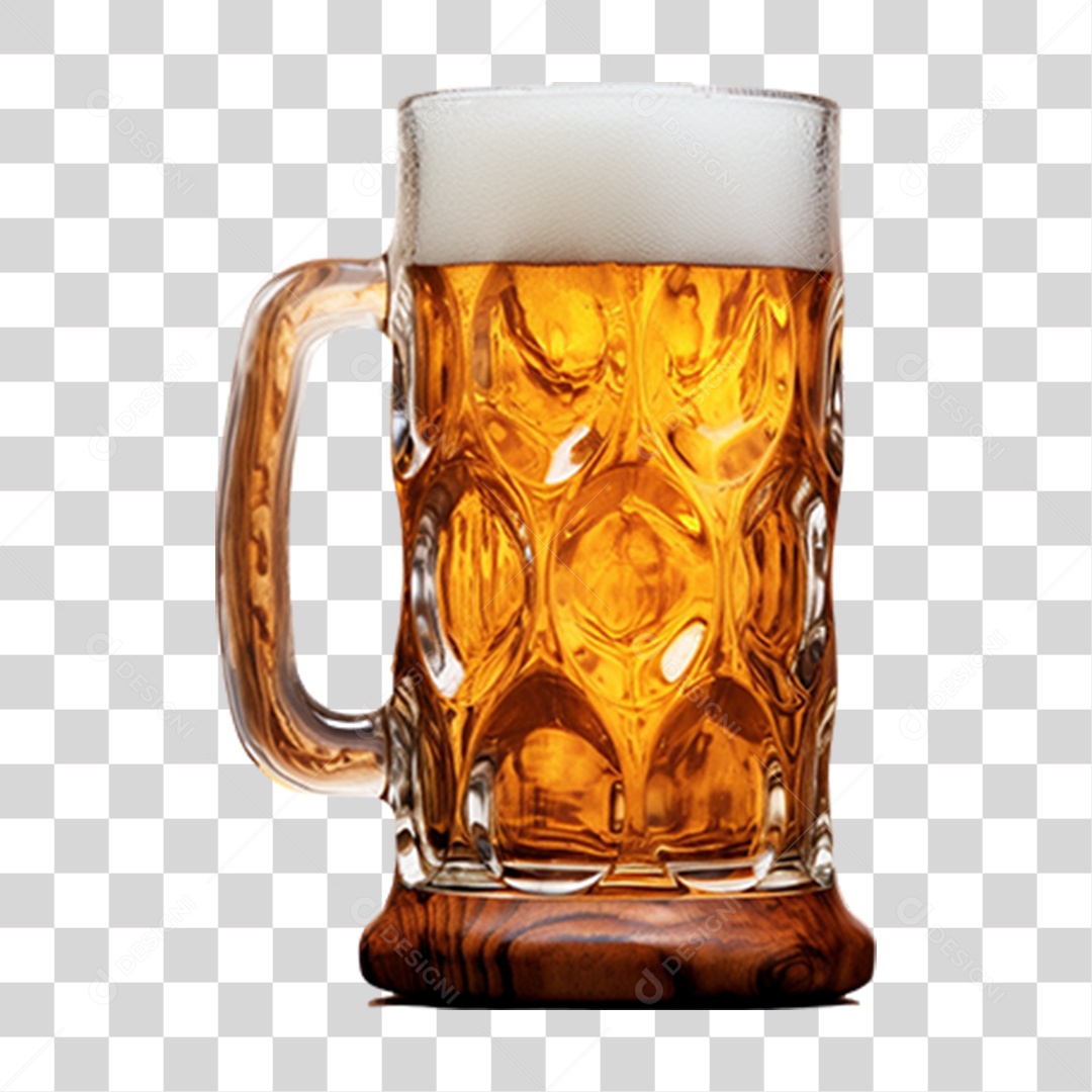 Copo com Cerveja PNG Transparente