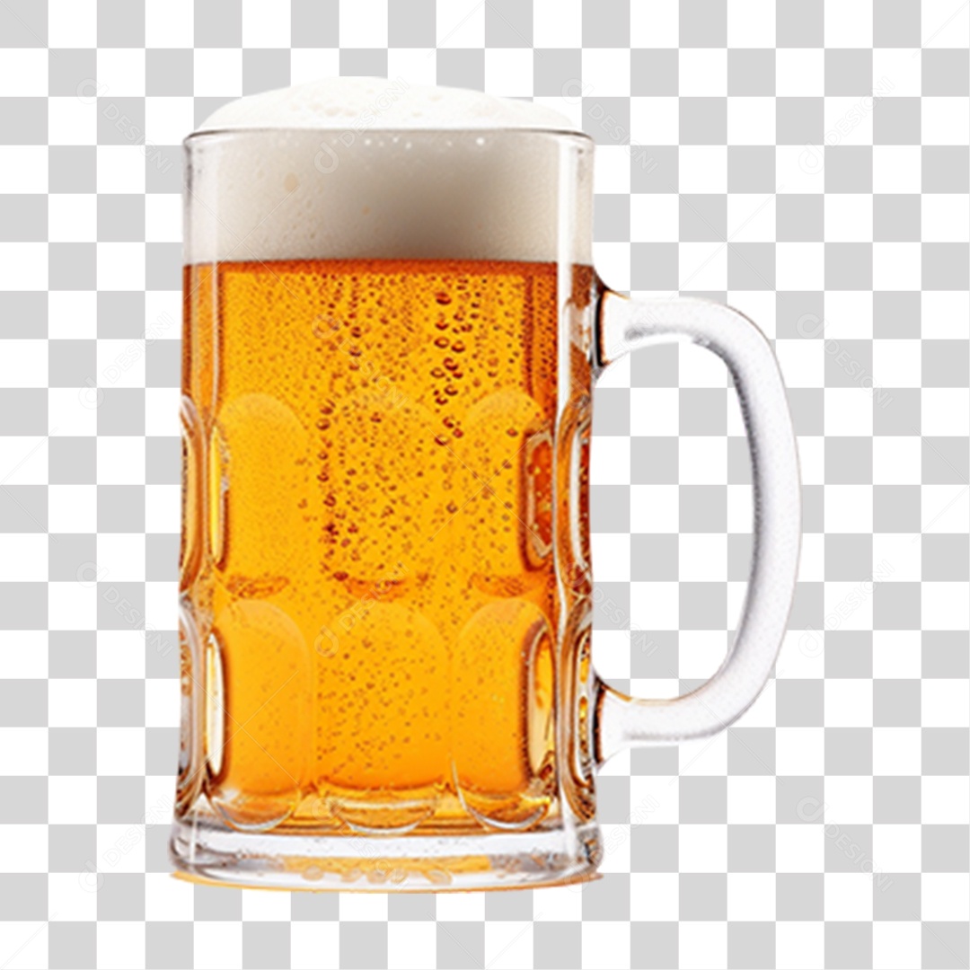 Copo com Cerveja PNG Transparente