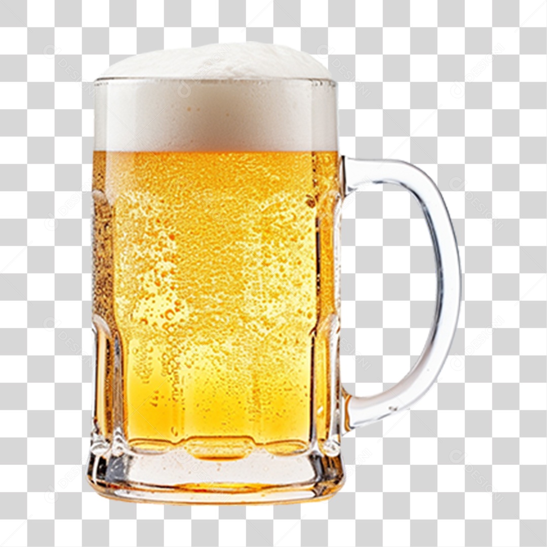 Copo com Cerveja PNG Transparente