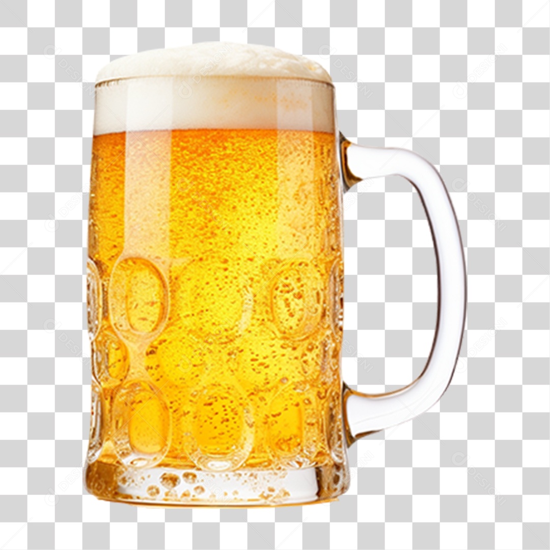 Copo com Cerveja PNG Transparente