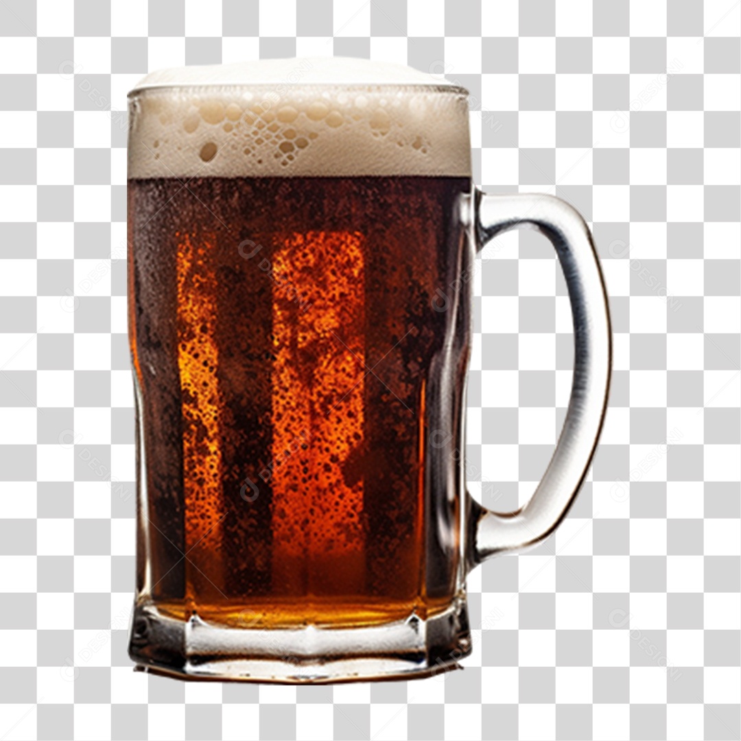 Copo com Cerveja PNG Transparente