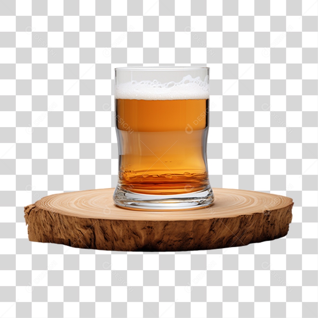 Copo com Cerveja PNG Transparente