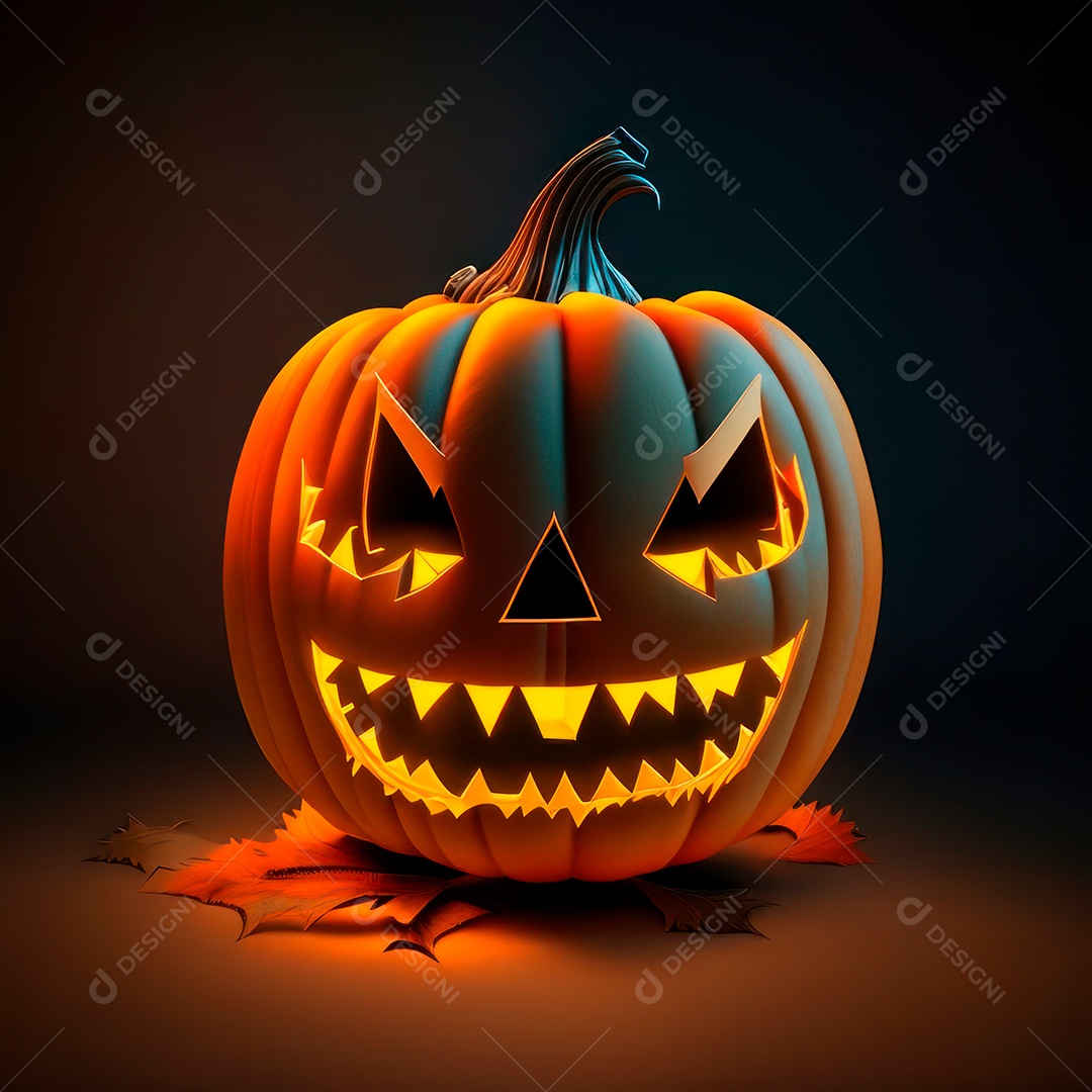 Abóbora halloween 3d 8k olhos aperfeiçoa o fundo.