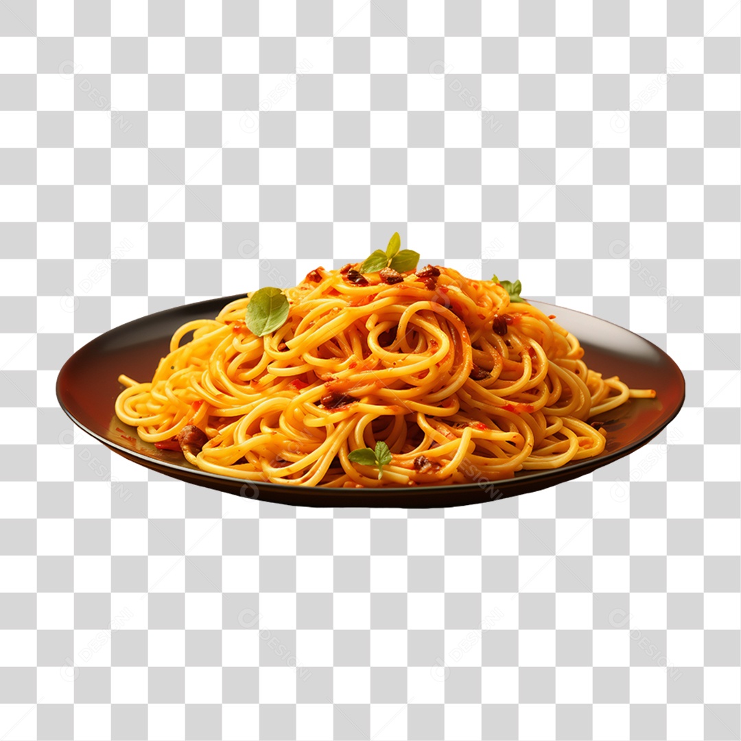 Prato de Macarronada com Carne Moída PNG Transparente