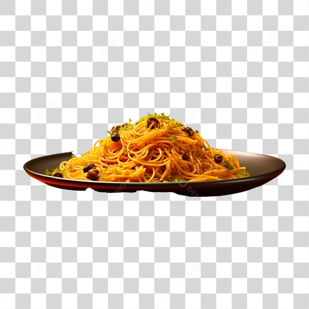 Prato de Macarronada com Carne Moída PNG Transparente
