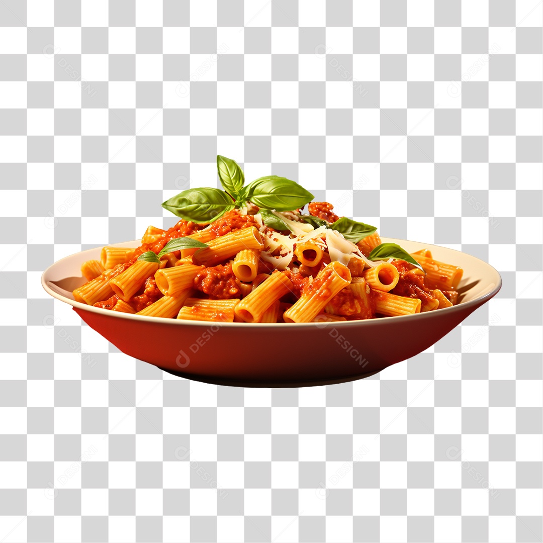 Prato de Macarronada com Carne Moída PNG Transparente