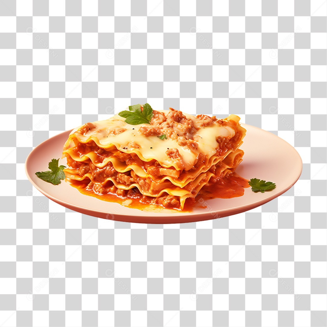 Prato de Macarronada com Carne Moída PNG Transparente