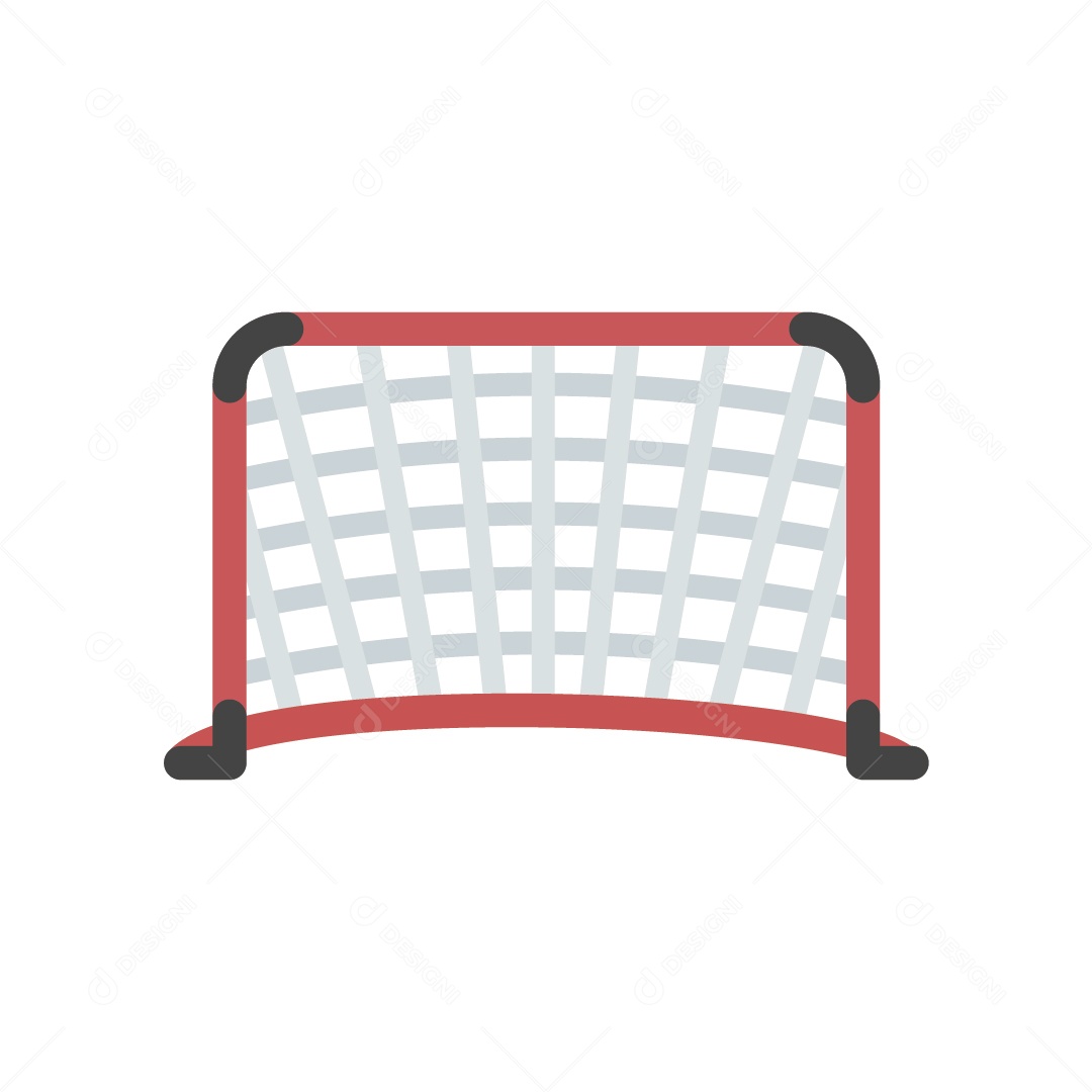 Mini Gol de Hóquei Ilustração Vetor EPS