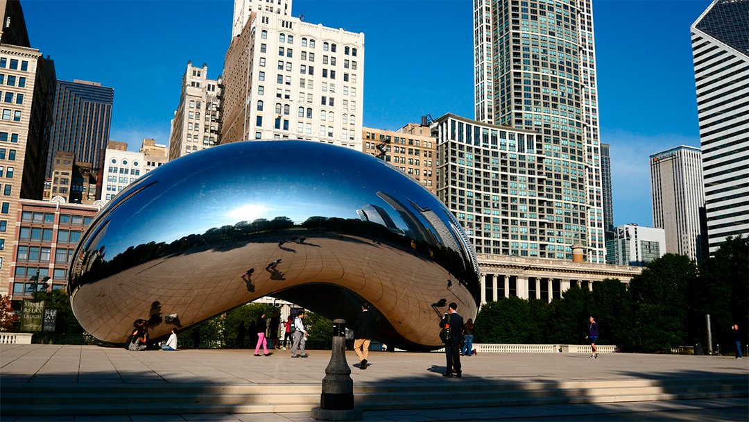 Linda escultura cloud gate MP4
