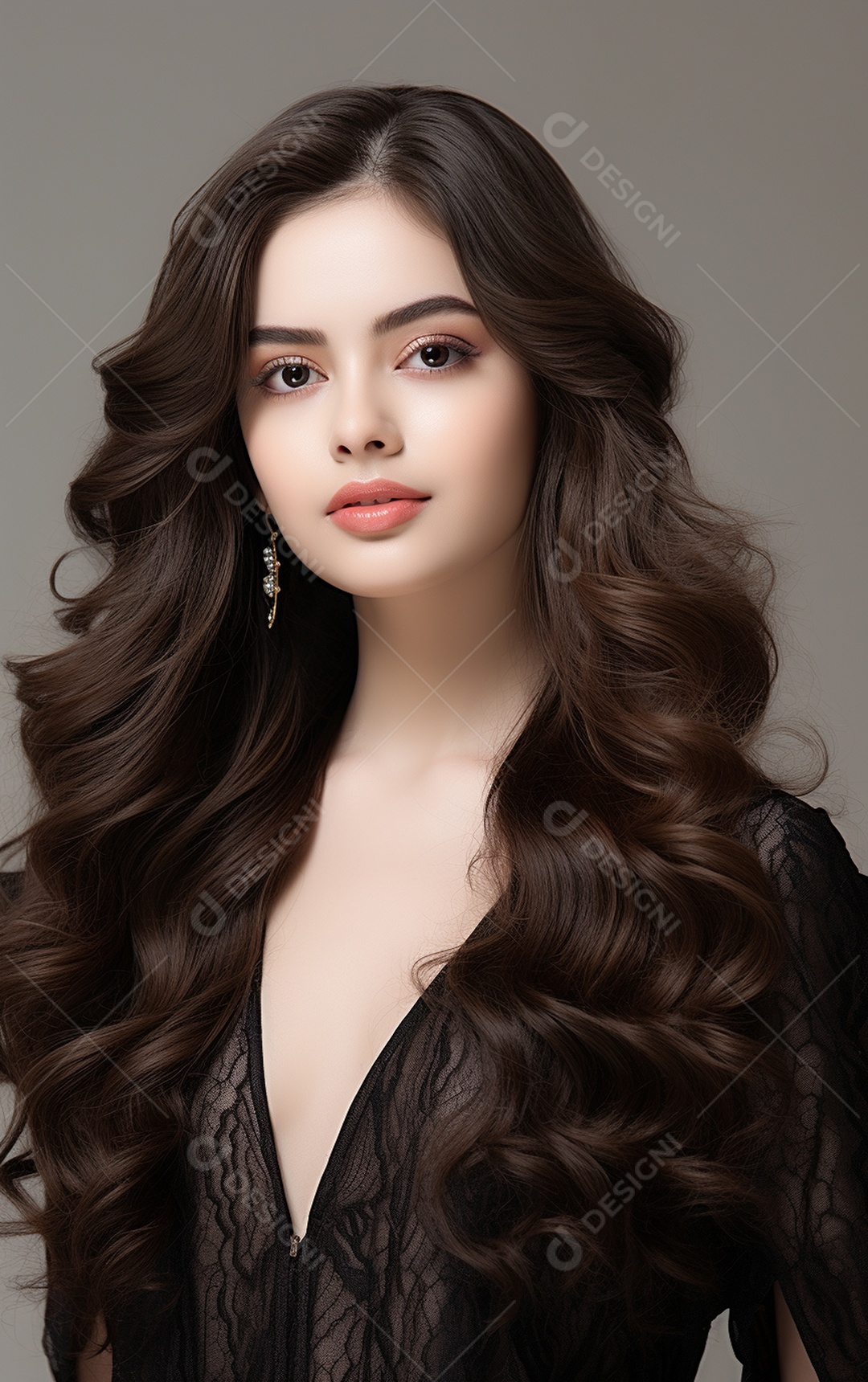YMulher jovem de beleza asiática modelo cabelo comprido