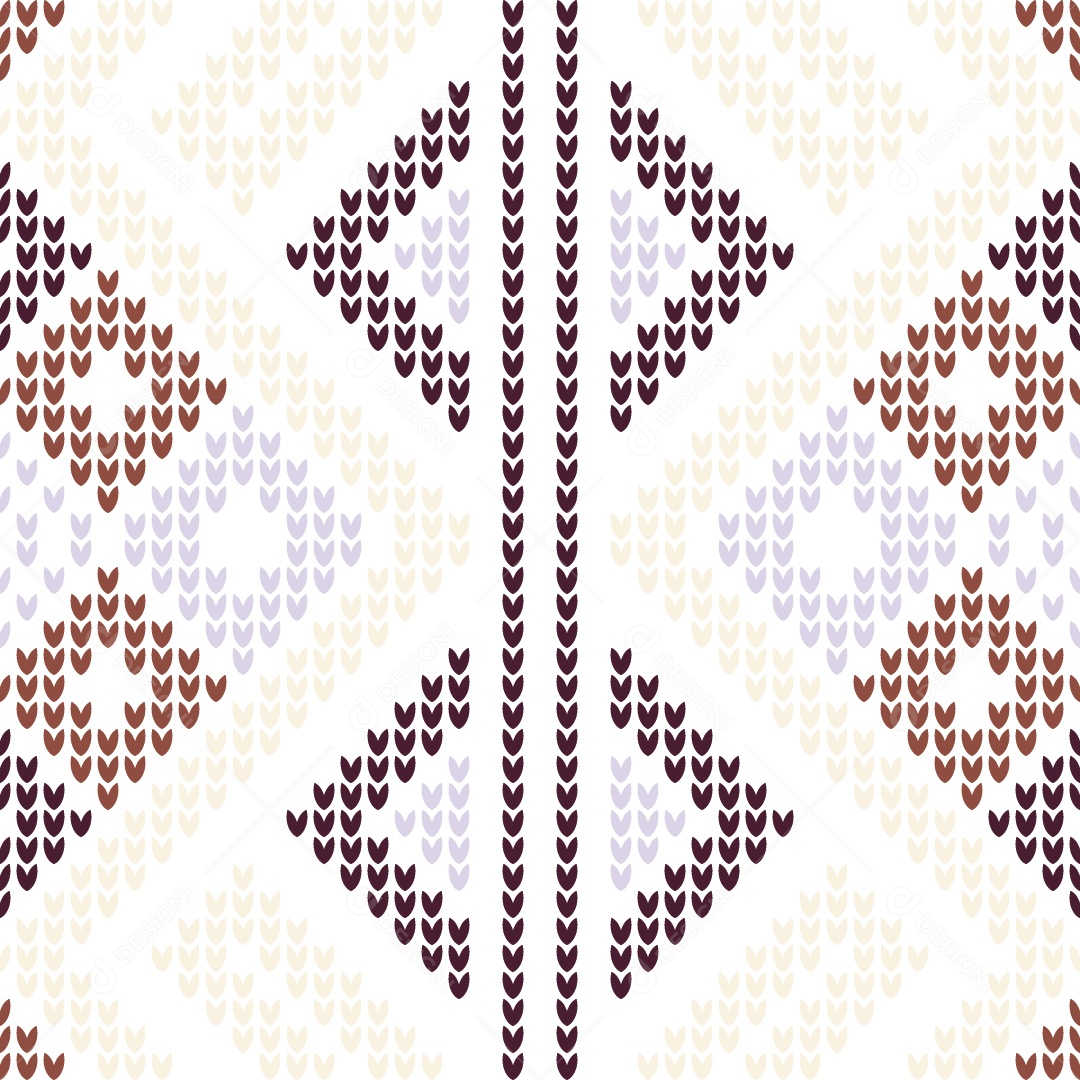 Padrões de Tricô Coloridos Ilustração Vetor EPS