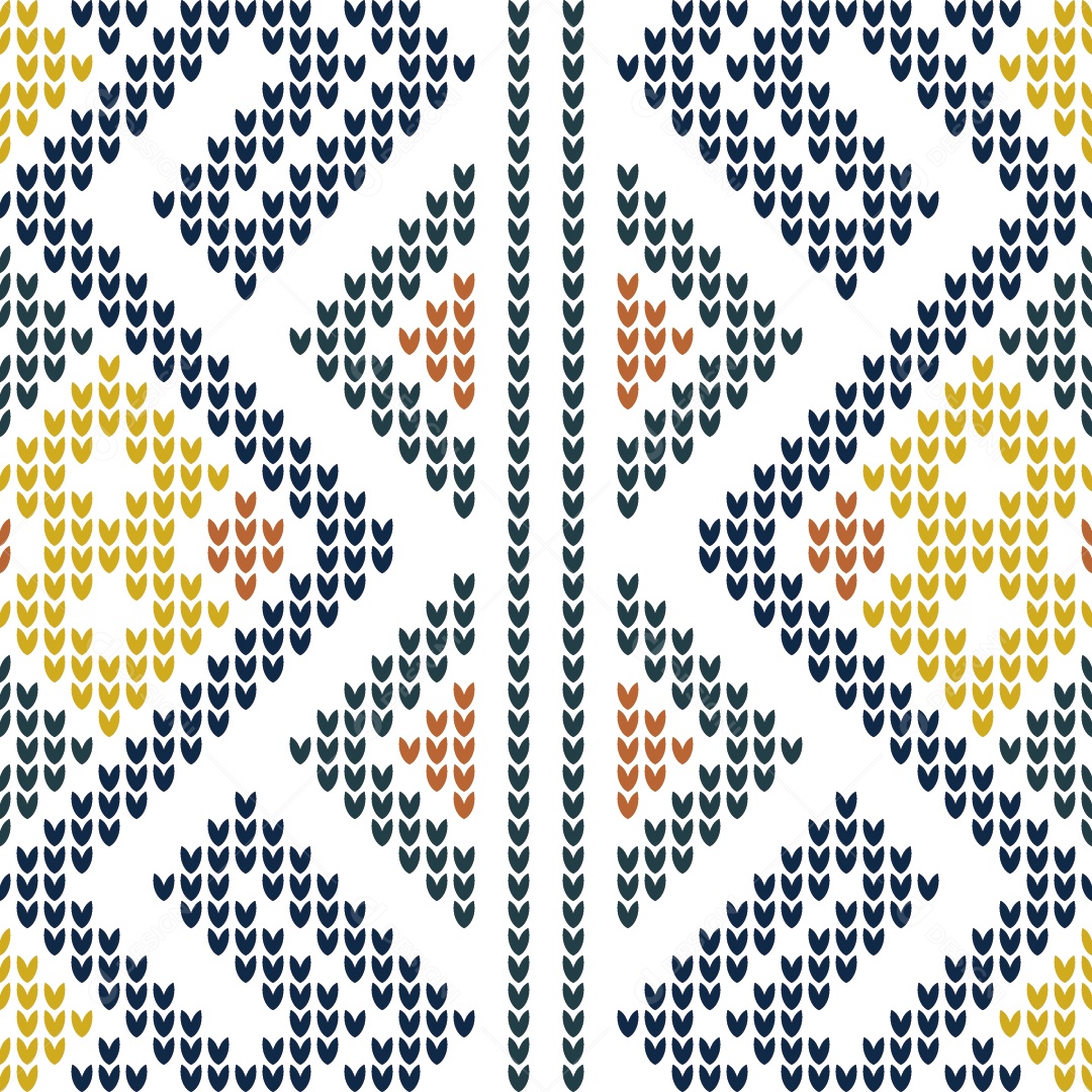 Padrões de Tricô Coloridos Ilustração Vetor EPS