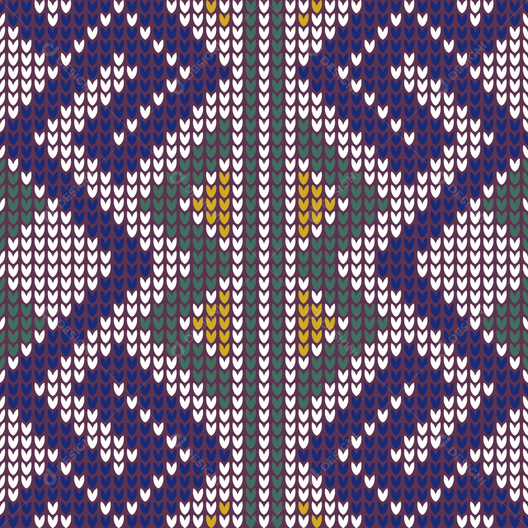 Padrões de Tricô Coloridos Ilustração Vetor EPS