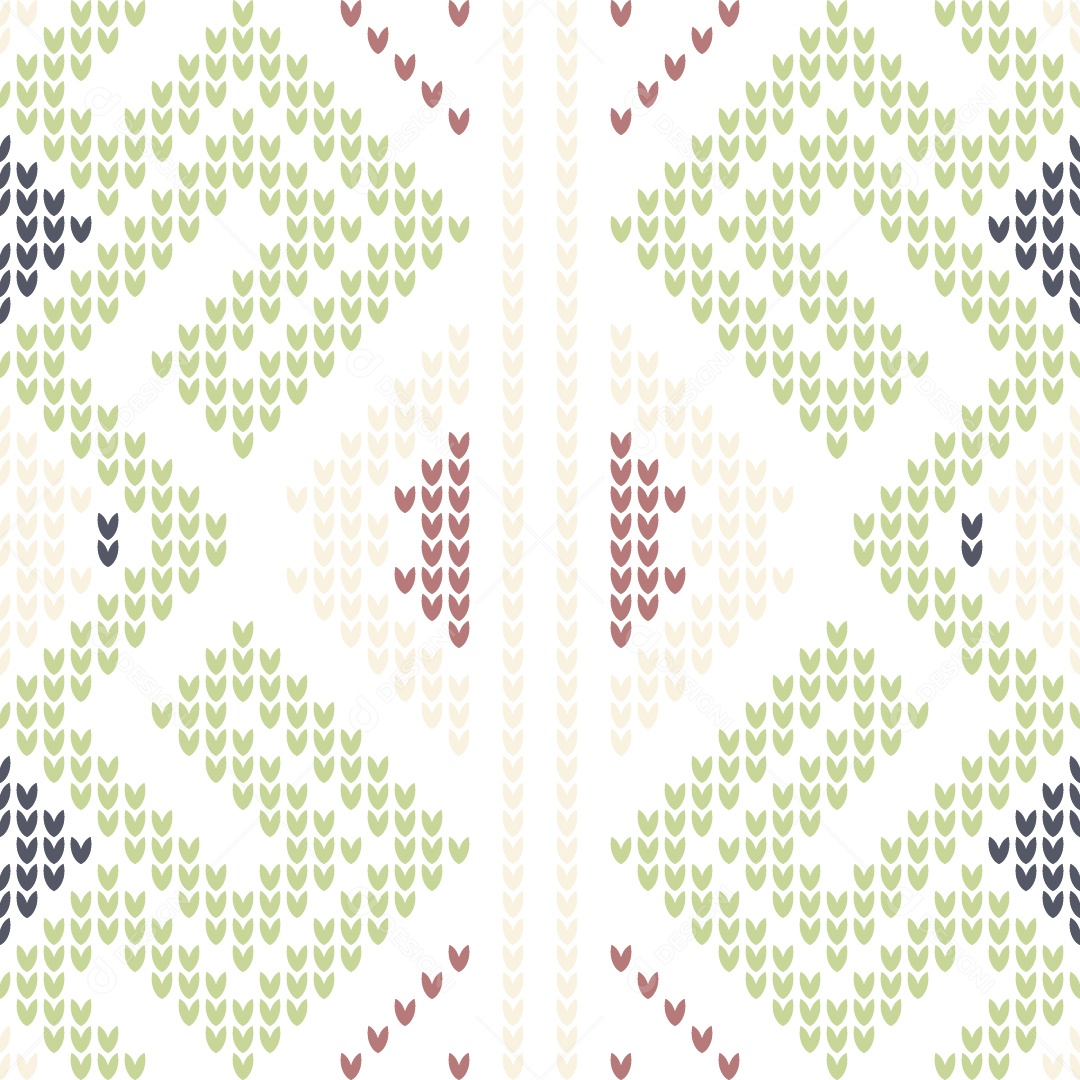 Padrões de Tricô Coloridos Ilustração Vetor EPS