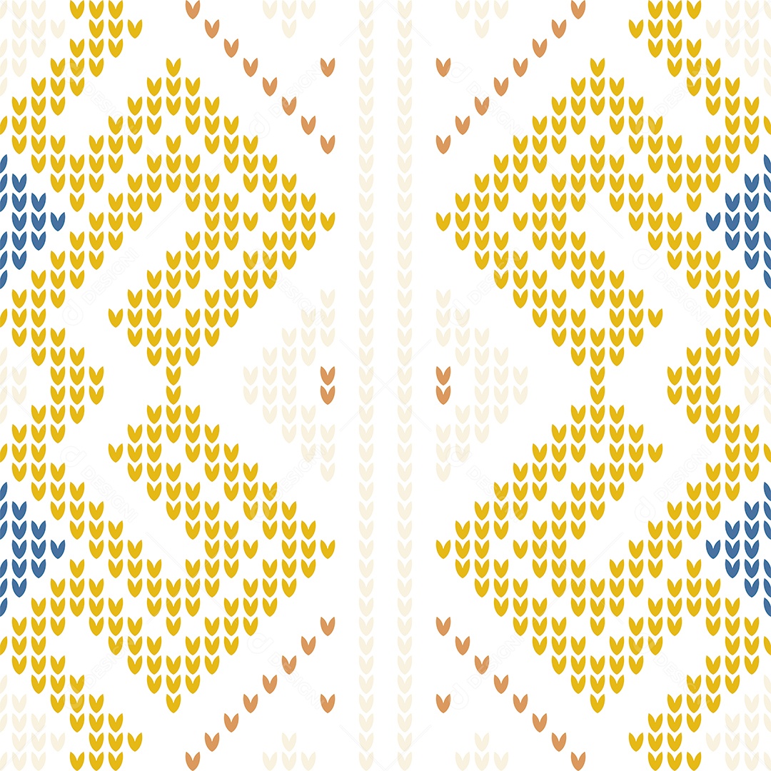 Padrões de Tricô Coloridos Ilustração Vetor EPS