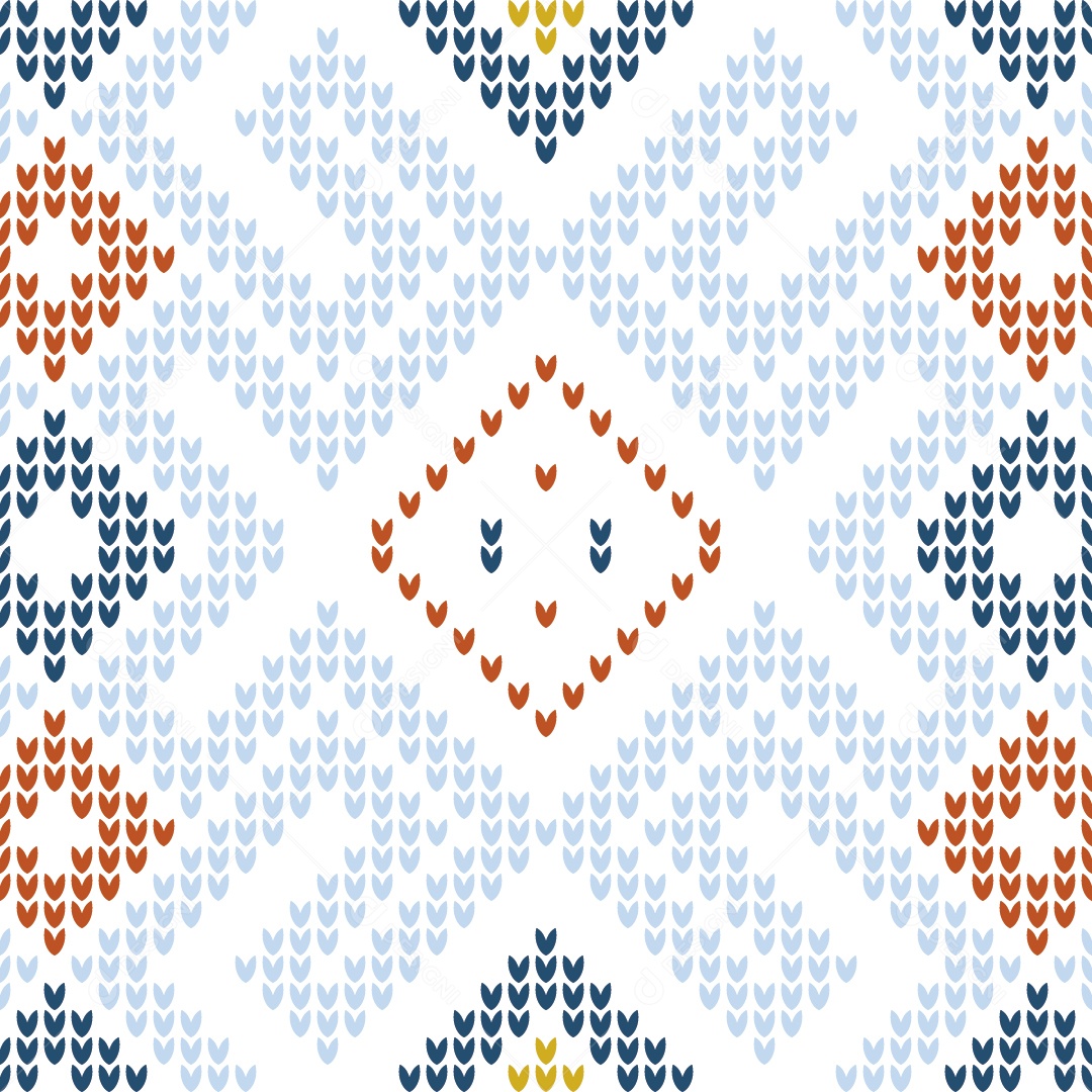 Padrões de Tricô Coloridos Ilustração Vetor EPS