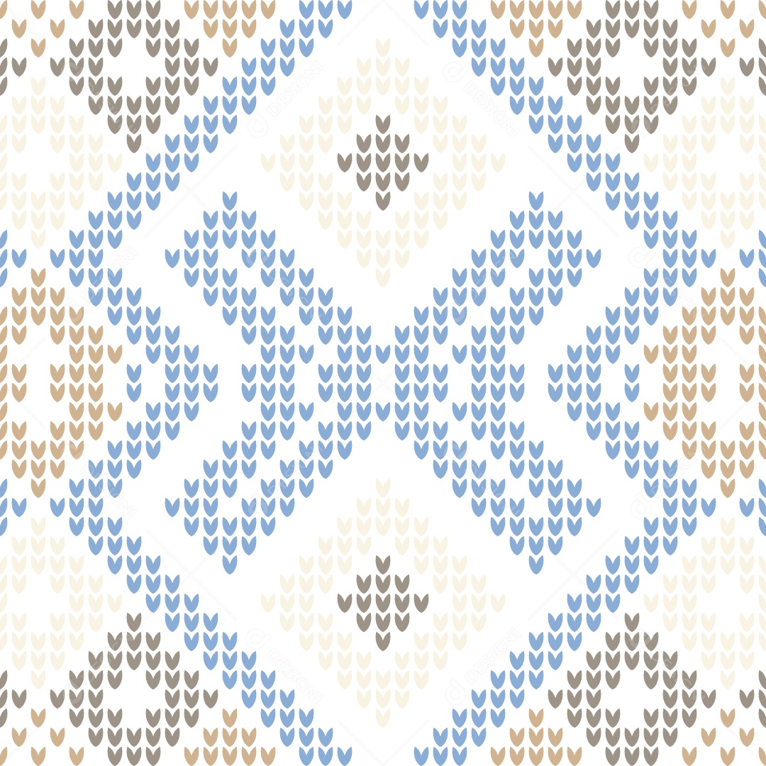 Padrões de Tricô Coloridos Ilustração Vetor EPS