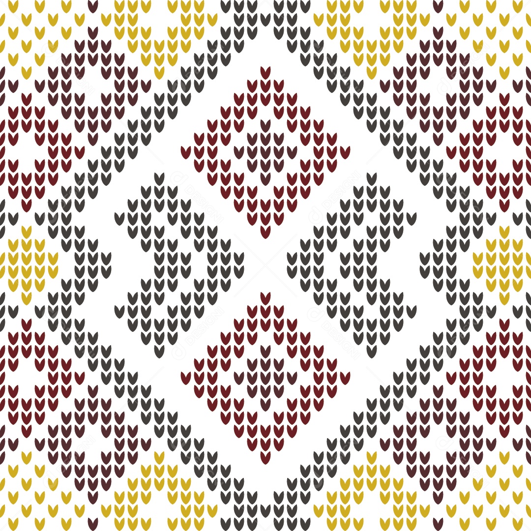 Padrões de Tricô Coloridos Ilustração Vetor EPS