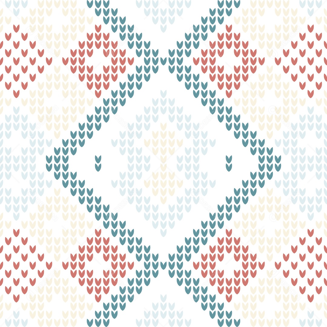 Padrões de Tricô Coloridos Ilustração Vetor EPS