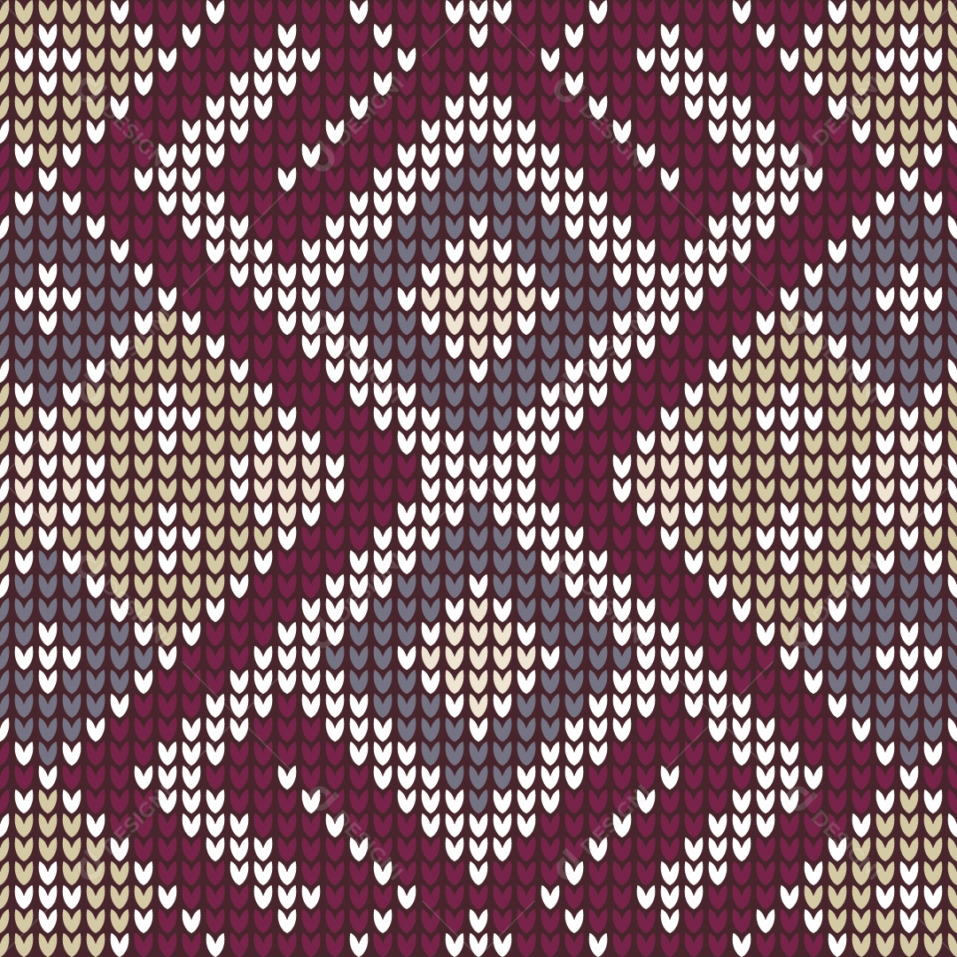 Padrões de Tricô Coloridos Ilustração Vetor EPS