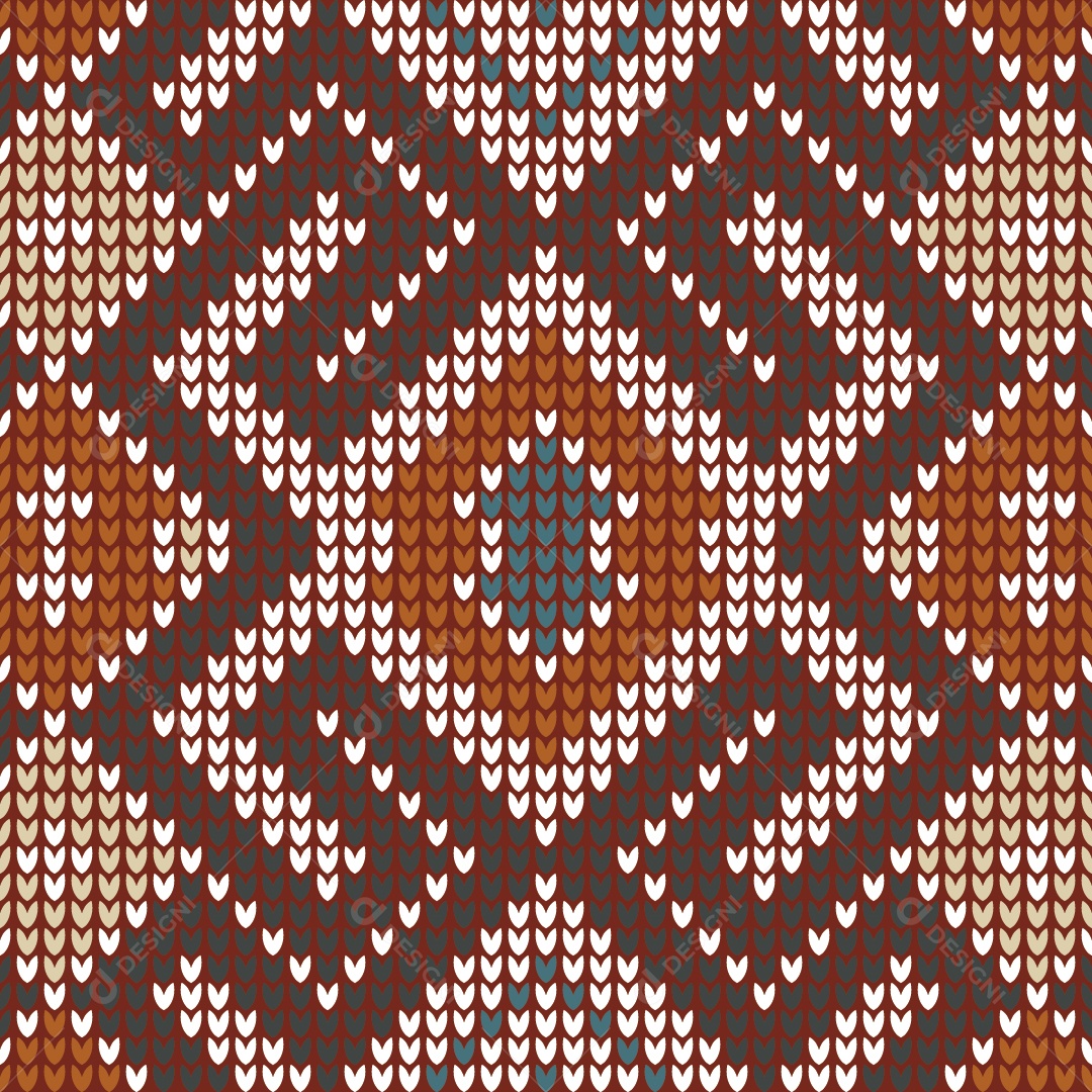 Padrões de Tricô Coloridos Ilustração Vetor EPS