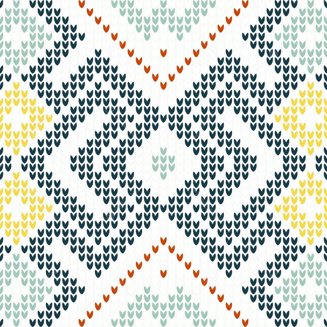 Padrões de Tricô Coloridos Ilustração Vetor EPS