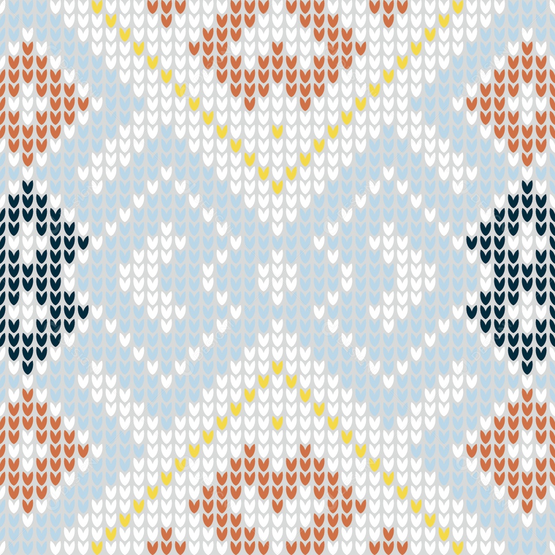 Padrões de Tricô Coloridos Ilustração Vetor EPS