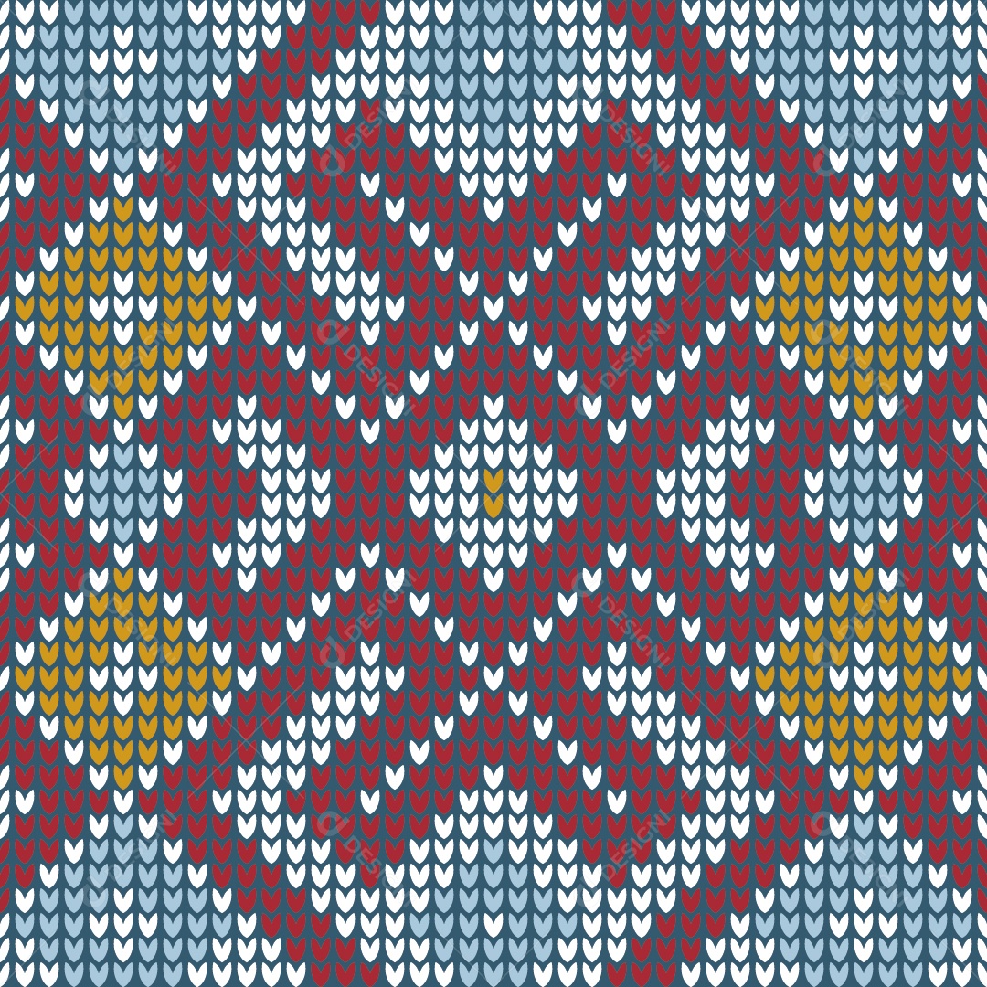 Padrões de Tricô Coloridos Ilustração Vetor EPS