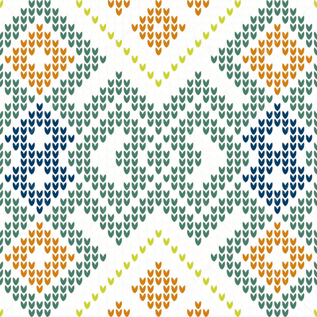 Padrões de Tricô Coloridos Ilustração Vetor EPS