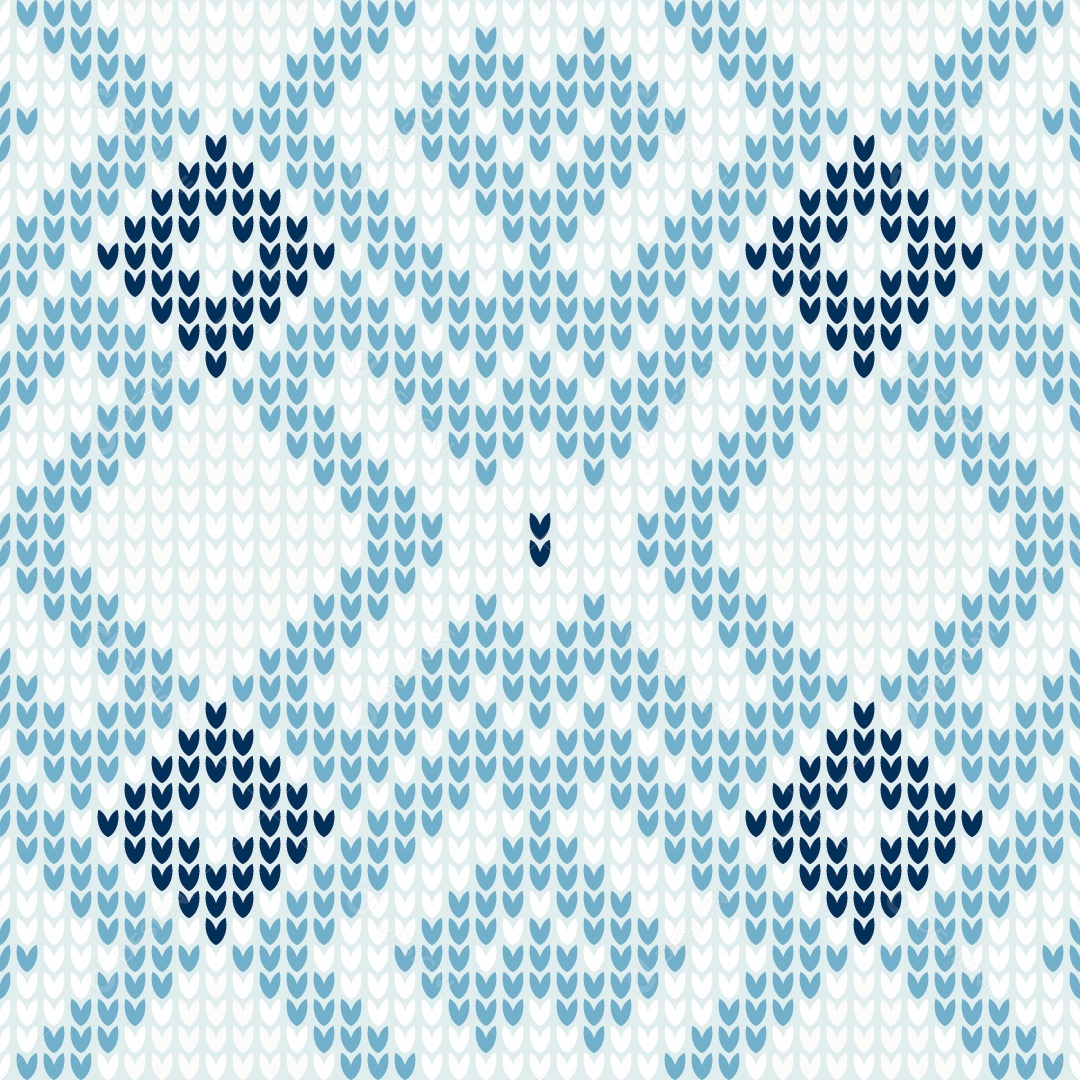 Padrões de Tricô Azul Claro Ilustração Vetor EPS