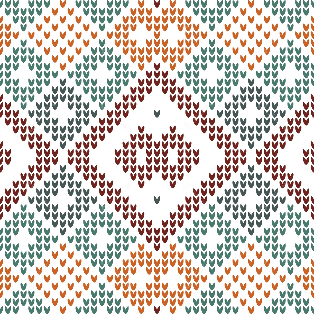 Padrões de Tricô Coloridos Ilustração Vetor EPS