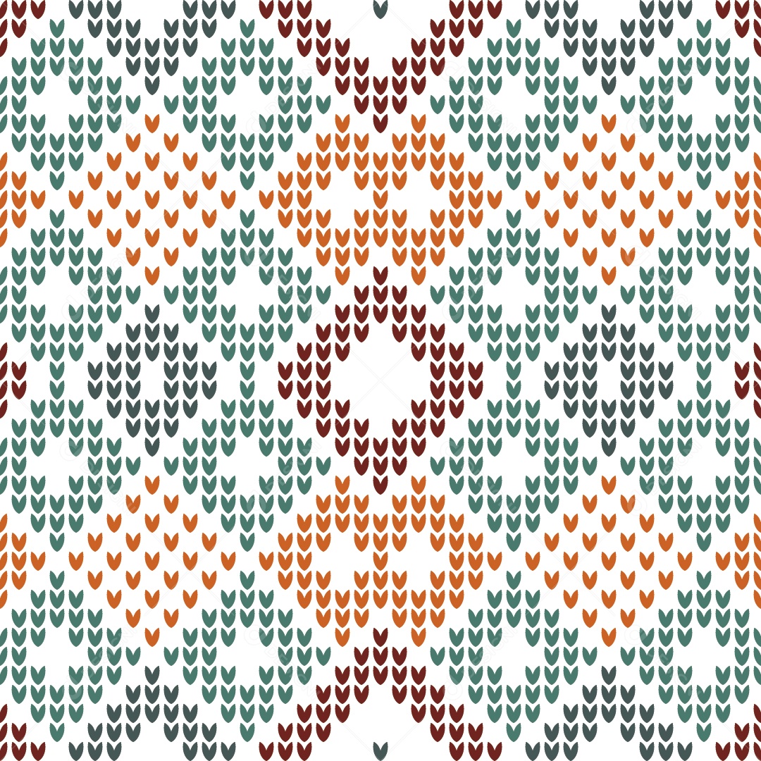 Padrões de Tricô Coloridos Ilustração Vetor EPS