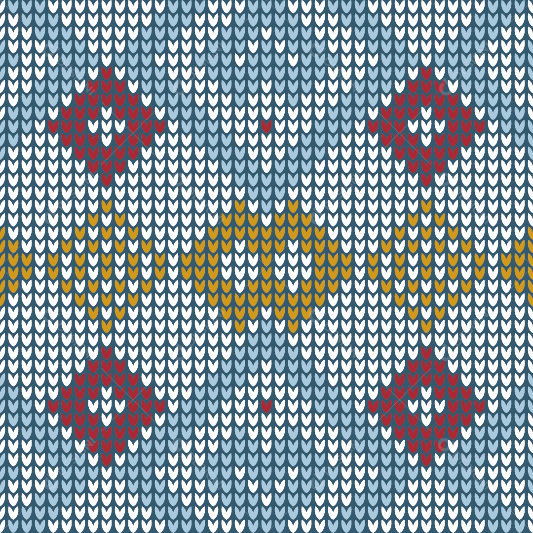 Ilustração de Padrões de Tricô Coloridos Vetor EPS