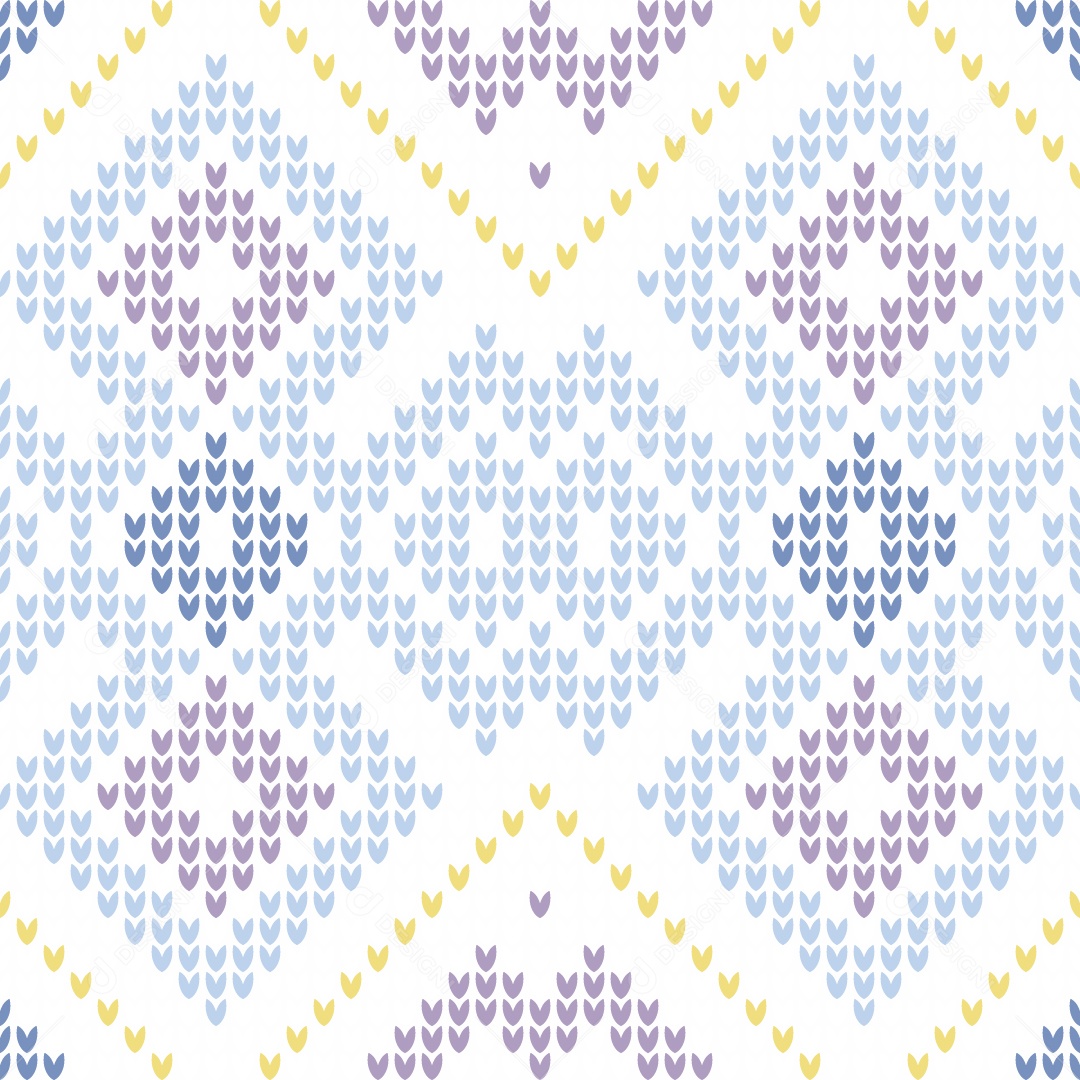 Ilustração de Padrões de Tricô Coloridos Vetor EPS