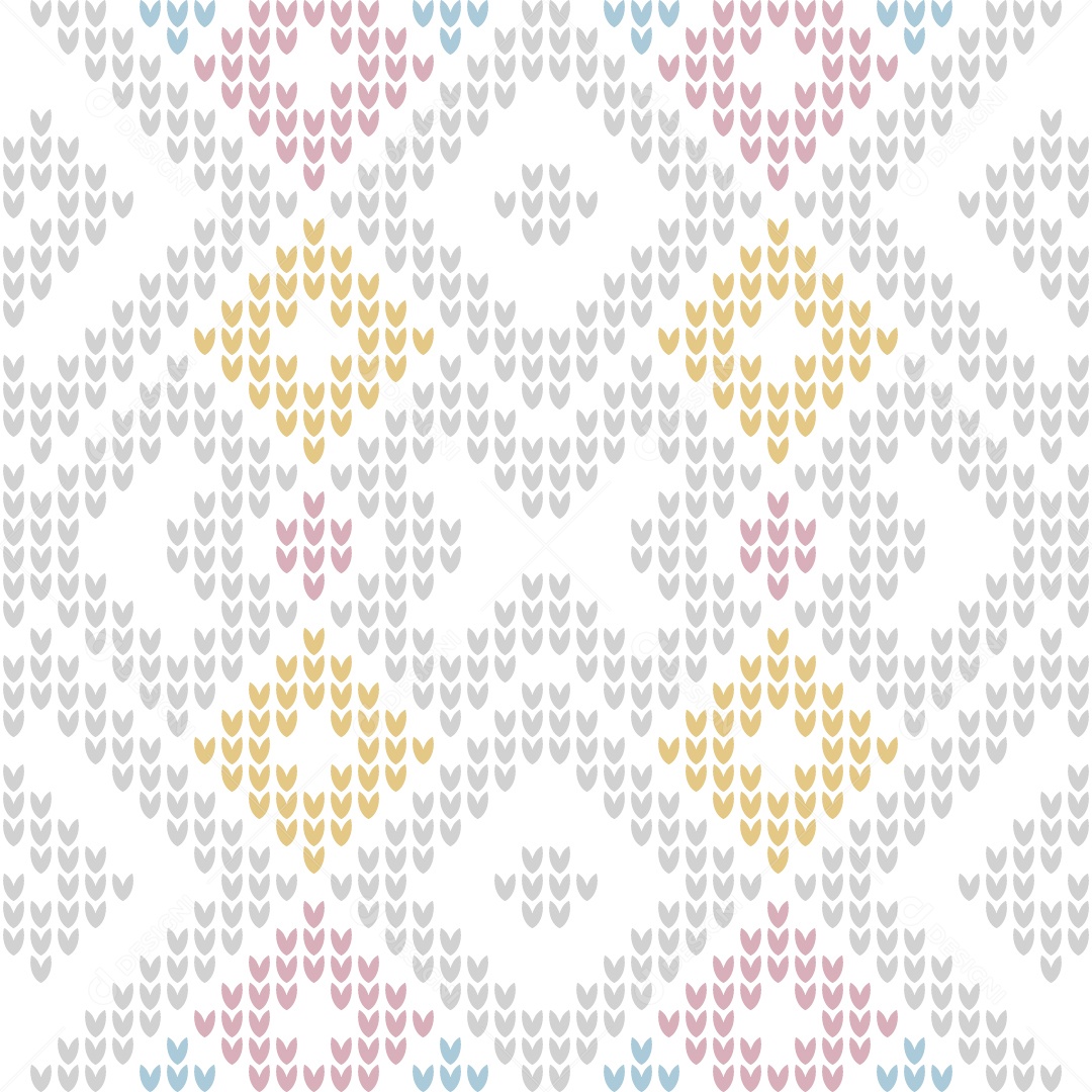 Ilustração de Padrões de Tricô Coloridos Vetor EPS