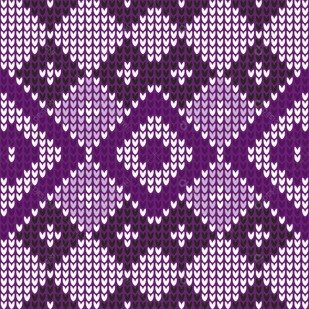 Ilustração de Padrões de Tricô Roxo Vetor EPS
