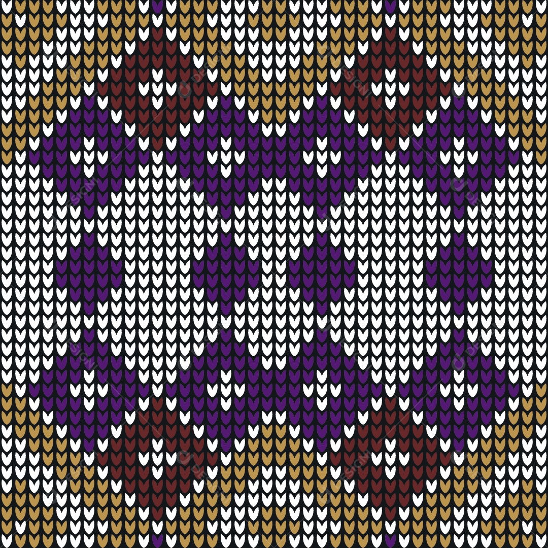 Ilustração de Padrões de Tricô Coloridos Vetor EPS