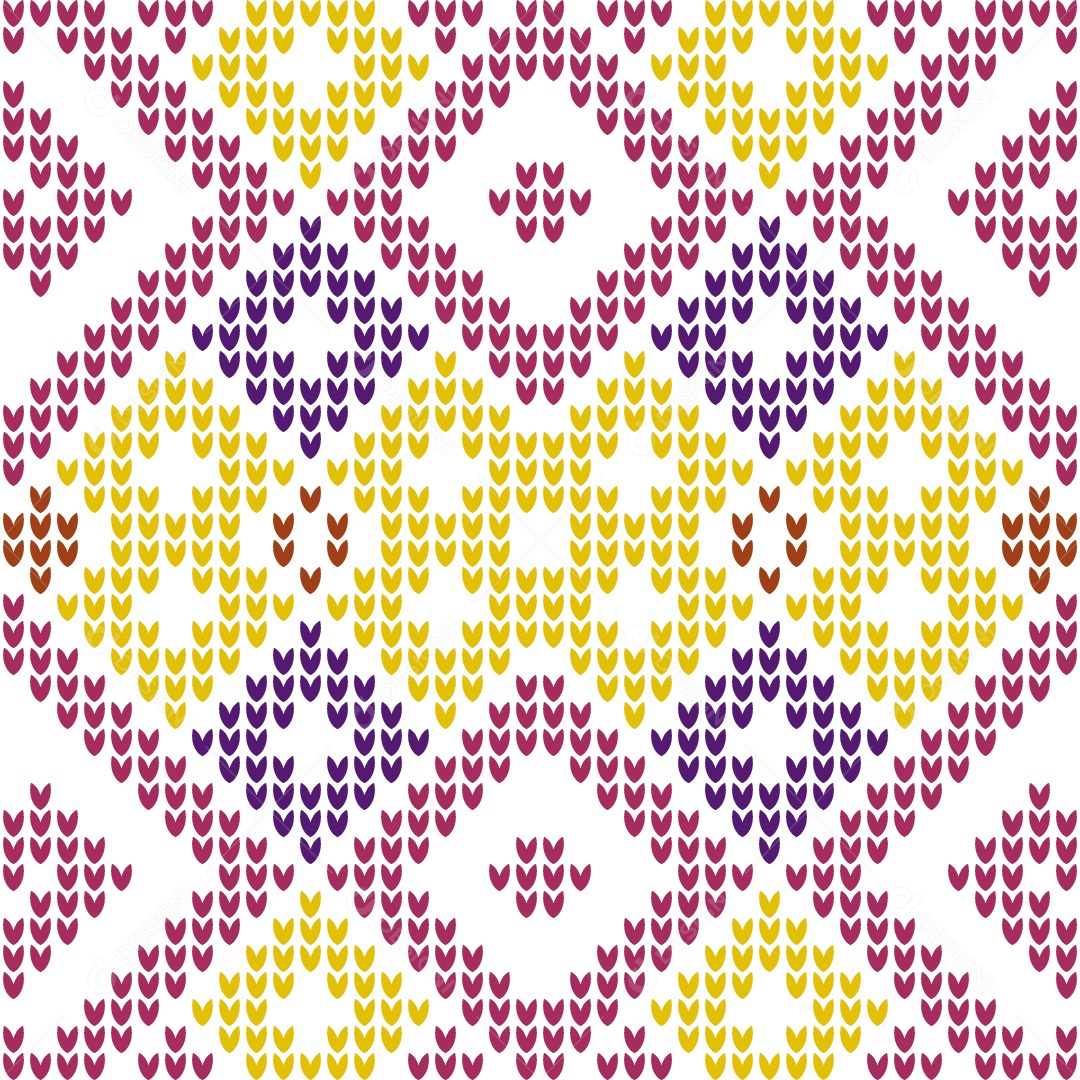 Ilustração de Padrões de Tricô Coloridos Vetor EPS