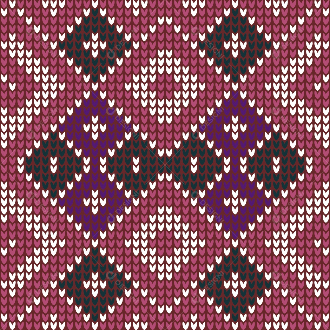 Ilustração de Padrões de Tricô Coloridos Vetor EPS