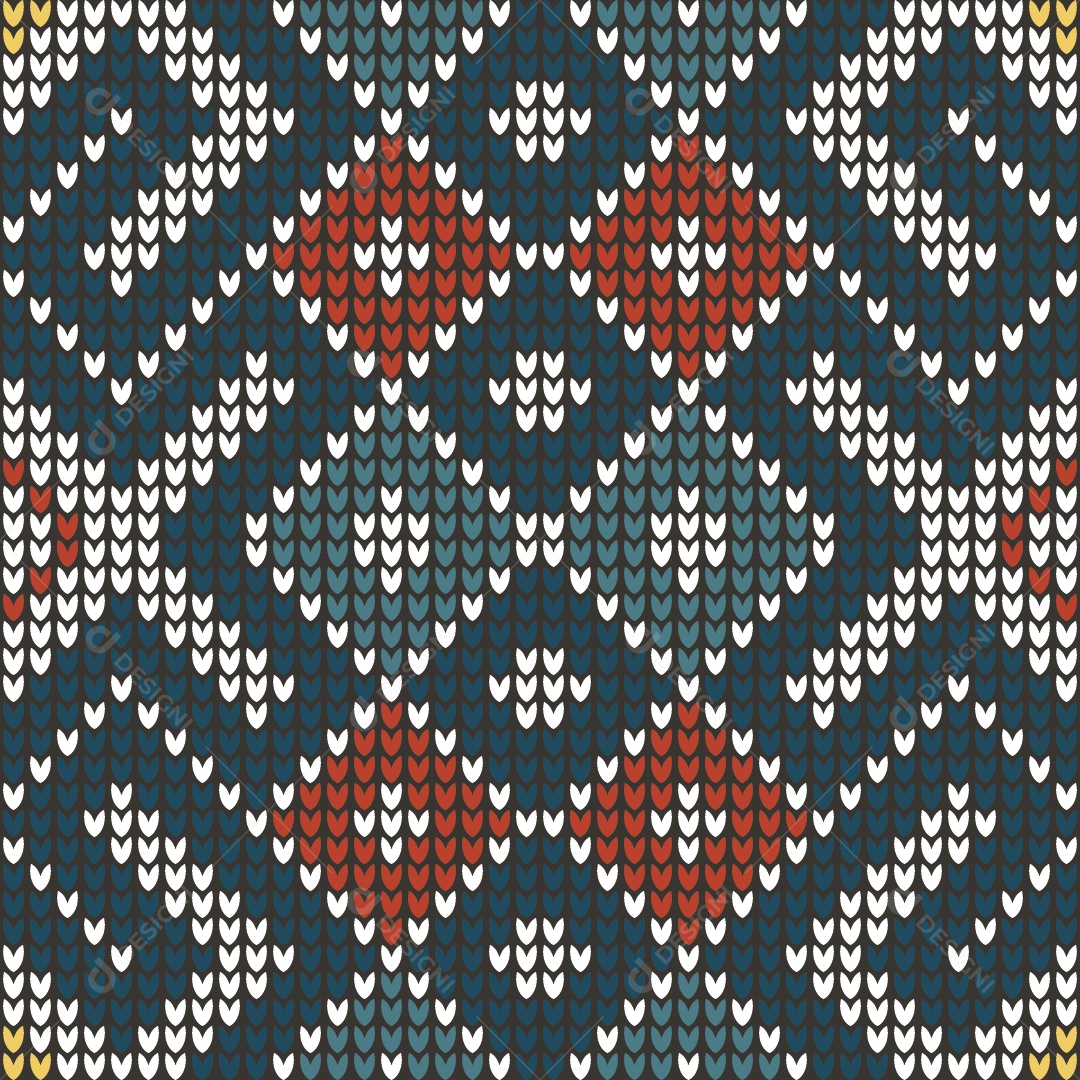 Ilustração de Padrões de Tricô Coloridos Vetor EPS